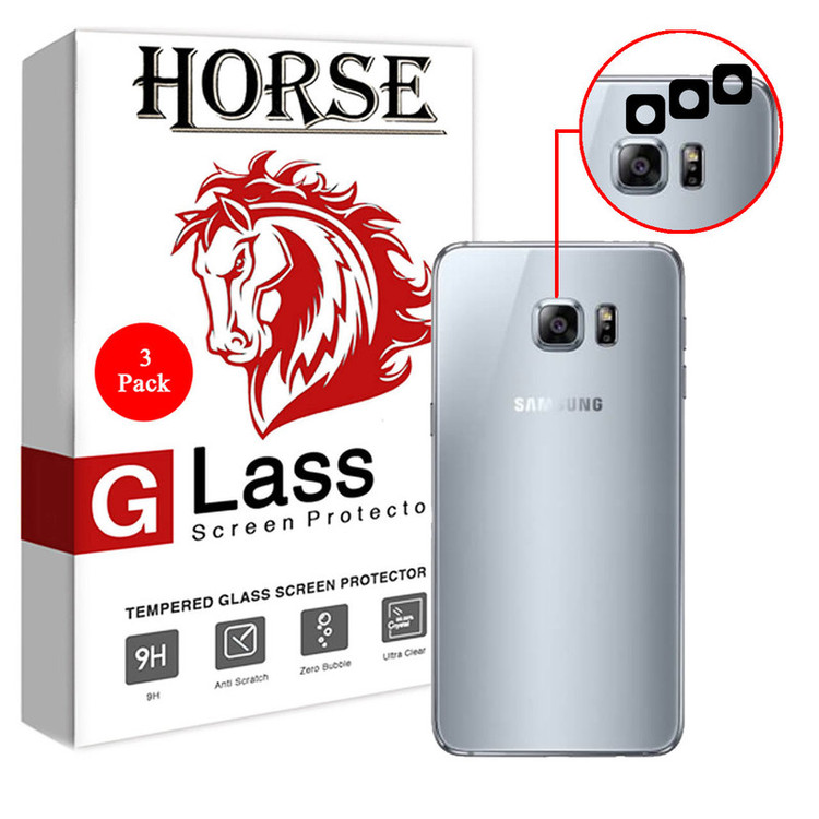 محافظ لنز دوربین سرامیکی هورس مدل HBL مناسب برای گوشی موبایل سامسونگ Galaxy S6 بسته سه عددی