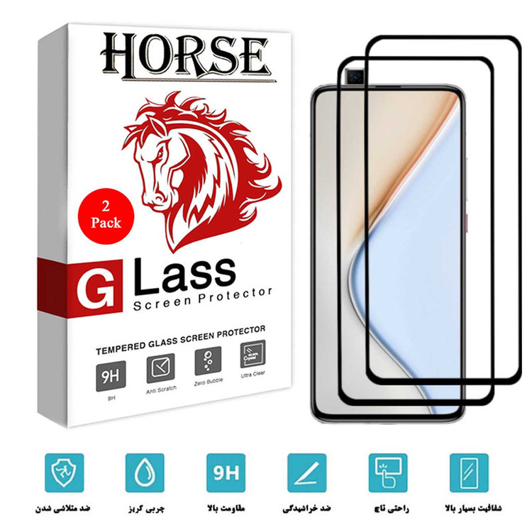 محافظ صفحه نمایش 5D هورس مدل FAG مناسب برای گوشی موبایل شیائومی Redmi K30 Pro بسته دو عددی