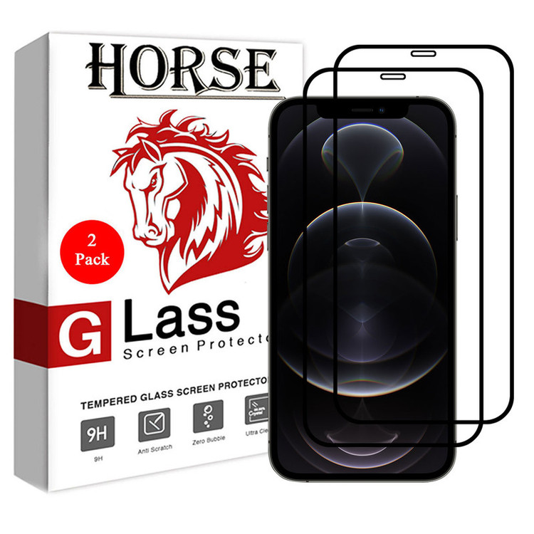 محافظ صفحه نمایش 5D هورس مدل FAG مناسب برای گوشی موبایل اپل iPhone 12 Pro بسته دو عددی