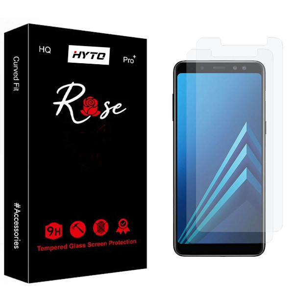 محافظ صفحه نمایش شیشه ای هیتو مدل Rose Edge Guard مناسب برای گوشی موبایل سامسونگ Galaxy A8 2018 بسته دو عددی