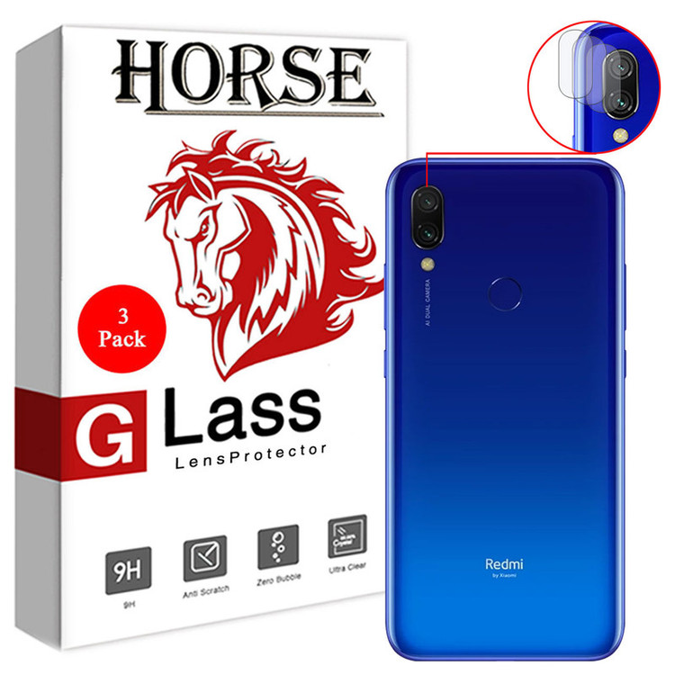 محافظ لنز دوربین هورس مدل UTF مناسب برای گوشی موبایل شیائومی Redmi 7 بسته سه عددی