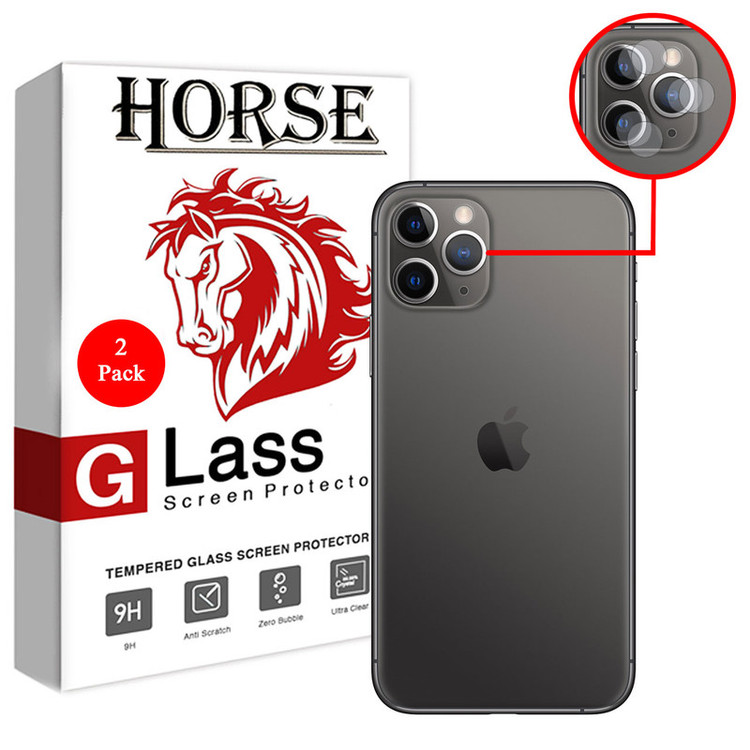 محافظ لنز دوربین هورس مدل UTF مناسب برای گوشی موبایل اپل iPhone 11 Pro Max بسته دو عددی