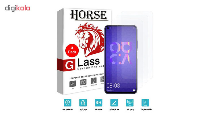 محافظ صفحه نمایش هورس مدل UCC مناسب برای گوشی موبایل هوآوی Nova 5T بسته سه عددی