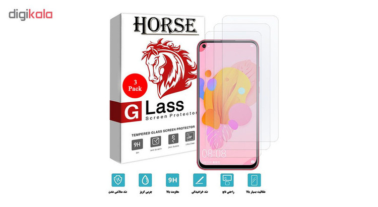 محافظ صفحه نمایش هورس مدل UCC مناسب برای گوشی موبایل هوآوی P20 lite 2019 بسته سه عددی