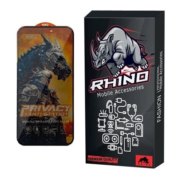 محافظ صفحه نمایش حریم شخصی راینو مدل HORO مناسب برای گوشی موبایل اپل iPhone 16 pro