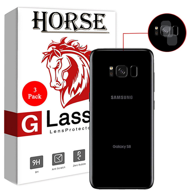 محافظ لنز دوربین هورس مدل UTF مناسب برای گوشی موبایل سامسونگ Galaxy S8 Plus بسته سه عددی
