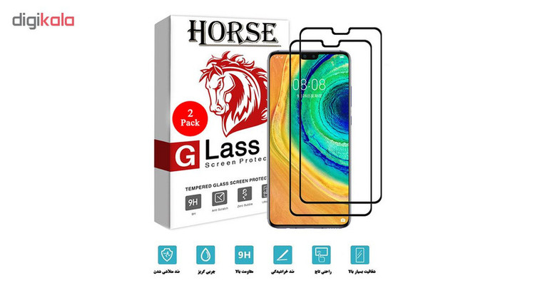 محافظ صفحه نمایش 5D هورس مدل FAG مناسب برای گوشی موبایل هوآوی Mate 30 بسته دو عددی