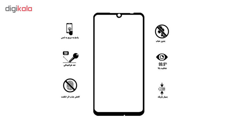 محافظ صفحه نمایش 5D هورس مدل FAG مناسب برای گوشی موبایل شیائومی Redmi Note 7S