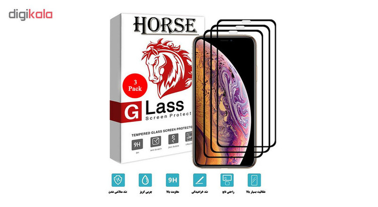 محافظ صفحه نمایش سرامیکی هورس مدل CRM مناسب برای گوشی موبایل اپل iPhone X بسته سه عددی