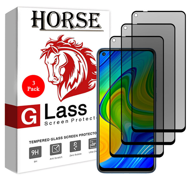 محافظ صفحه نمایش حریم شخصی هورس مدل SSP مناسب برای گوشی موبایل شیائومی Redmi Note 9 بسته سه عددی