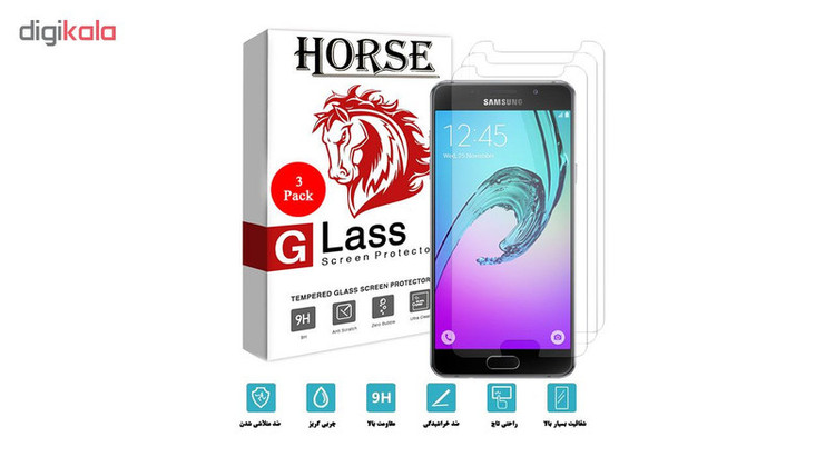 محافظ صفحه نمایش هورس مدل UCC مناسب برای گوشی موبایل سامسونگ Galaxy A5 2016 بسته سه عددی