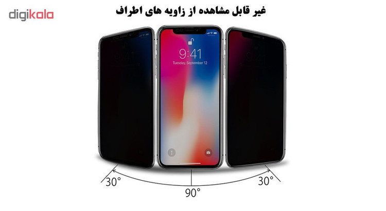محافظ صفحه نمایش حریم شخصی هورس مدل SSP مناسب برای گوشی موبایل اپل iPhone Xs Max
