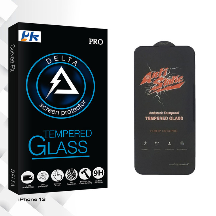 محافظ صفحه نمایش پی کی مدل Delta Glass ANTI-STATIC مناسب برای گوشی موبایل اپل iPhone 13