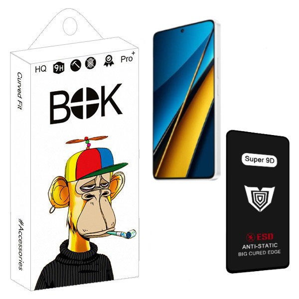 محافظ صفحه نمایش بوک مدل Super 9D Pro مناسب برای گوشی موبایل شیائومی redmi note 13 pro 5G / note 13 / K70