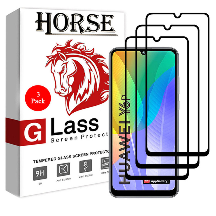 محافظ صفحه نمایش 5D هورس مدل FAG مناسب برای گوشی موبایل هوآوی Y6p بسته سه عددی
