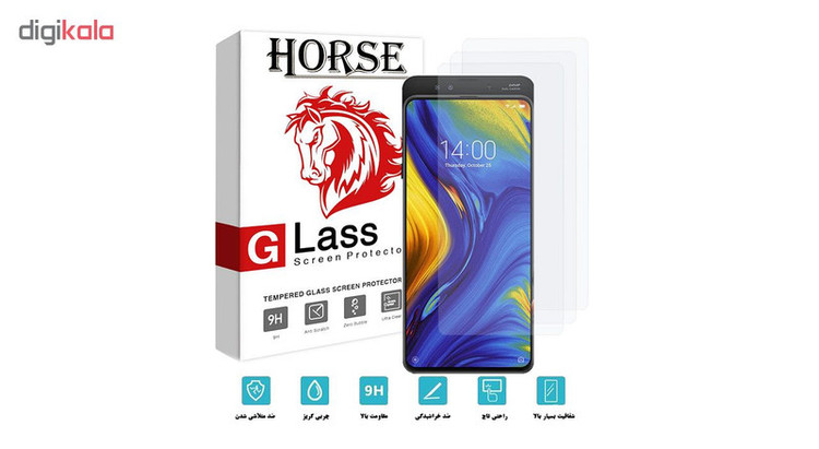 محافظ صفحه نمایش هورس مدل UCC مناسب برای گوشی موبایل شیائومی Mi Mix 3 بسته سه عددی
