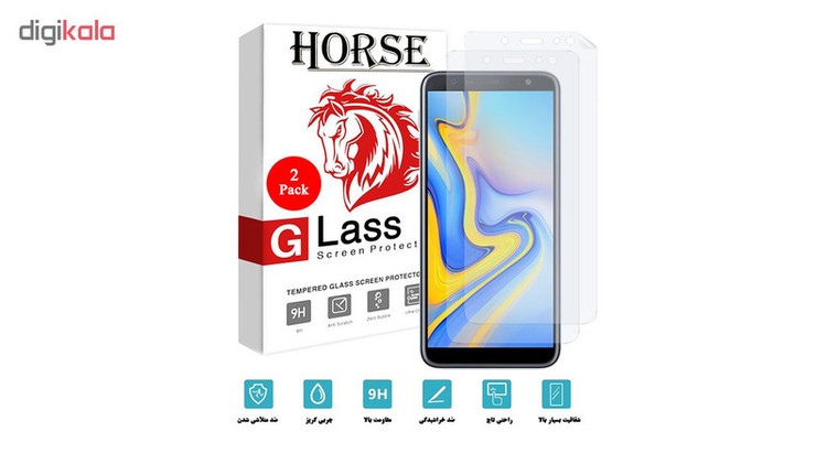 محافظ صفحه نمایش هورس مدل FSN مناسب برای گوشی موبایل سامسونگ Galaxy J6 Plus 2018 بسته دو عددی