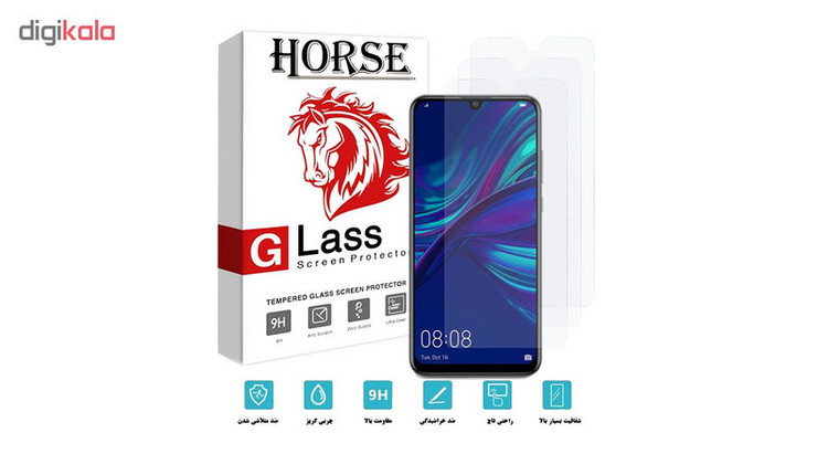 محافظ صفحه نمایش هورس مدل UCC مناسب برای گوشی موبایل هوآوی P smart 2019 بسته سه عددی