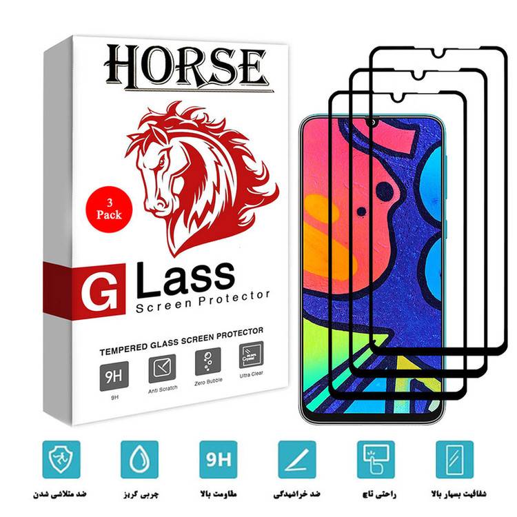 محافظ صفحه نمایش سرامیکی هورس مدل CRM مناسب برای گوشی موبایل سامسونگ Galaxy F41 بسته سه عددی
