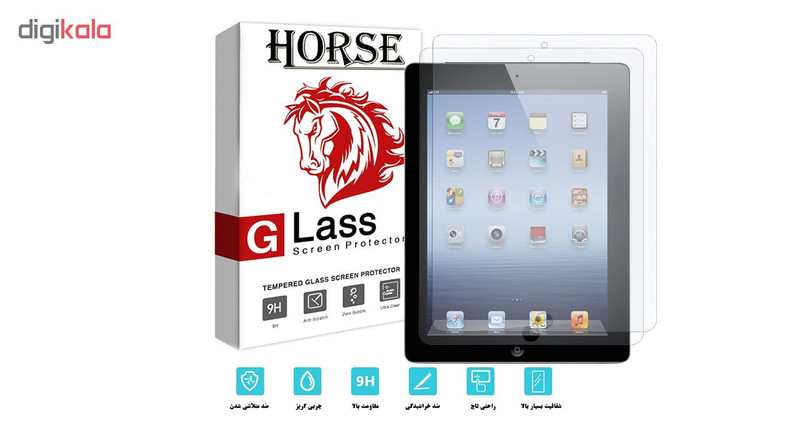 محافظ صفحه نمایش گلس هورس مدل UCC مناسب برای تبلت اپل iPad 3 بسته دو عددی