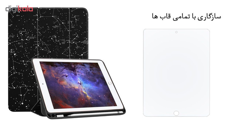 محافظ صفحه نمایش گلس هورس مدل UCC مناسب برای تبلت اپل iPad 3 بسته دو عددی