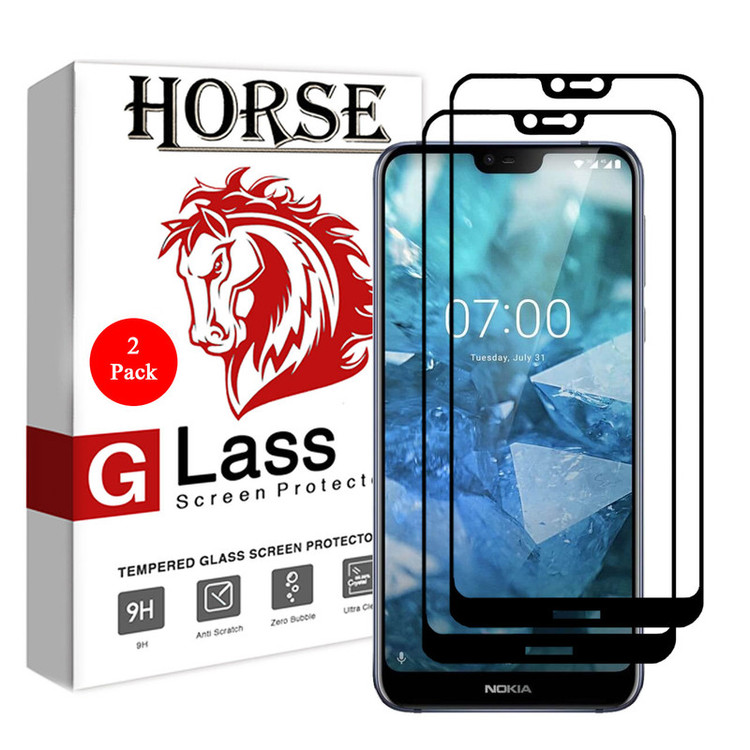محافظ صفحه نمایش 5D هورس مدل FAG مناسب برای گوشی موبایل نوکیا 7.1 بسته دو عددی