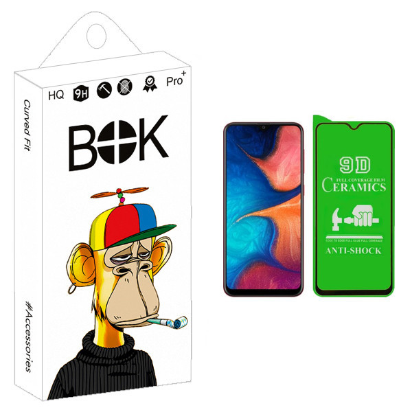 محافظ صفحه نمایش سرامیکی بوک مدل +HD مناسب برای گوشی موبایل سامسونگ Galaxy A20