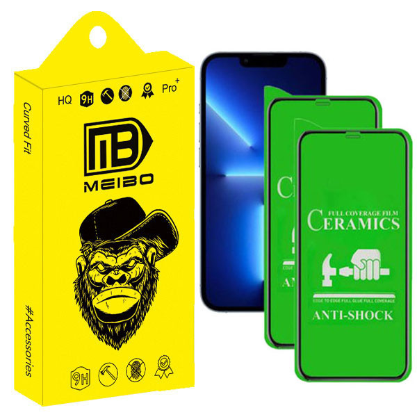 محافظ صفحه نمایش سرامیکی میبو مدل NEW مناسب برای گوشی موبایل اپل IPHONE 13 PROMAX بسته دو عددی