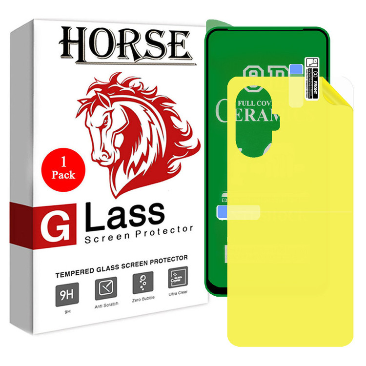 محافظ صفحه نمایش هورس مدل 2CRN مناسب برای گوشی موبایل شیائومی Poco F3 GT به همراه محافظ پشت گوشی