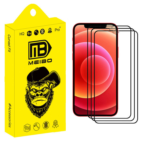 محافظ صفحه نمایش سرامیکی میبو مدل +MHD مناسب برای گوشی موبایل اپل Iphone 12 بسته سه عددی