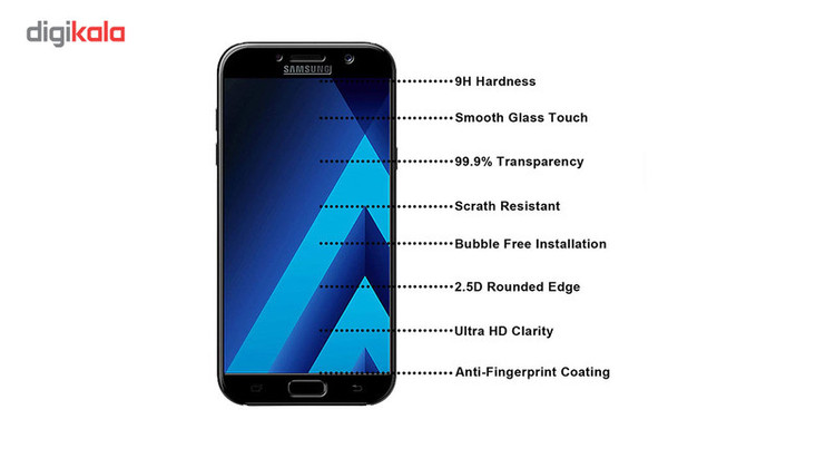 محافظ صفحه نمایش 5D و نانو هورس مدل FAG مناسب برای گوشی موبایل سامسونگ Galaxy A7 2017 مجموعه سه عددی
