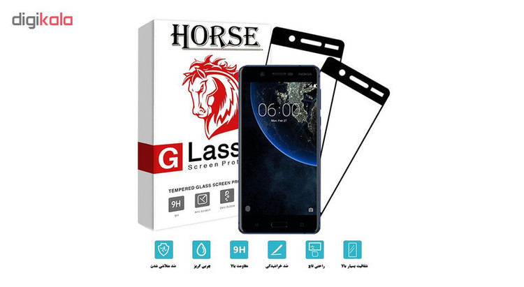 محافظ صفحه نمایش 5D هورس مدل FAG مناسب برای نوکیا 5 بسته دو عددی