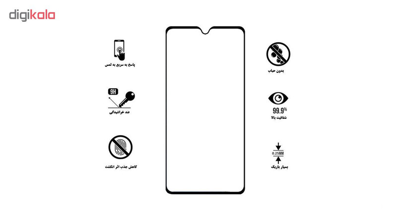 محافظ صفحه نمایش 5D هورس مدل FAG مناسب برای گوشی موبایل هوآوی Mate 20