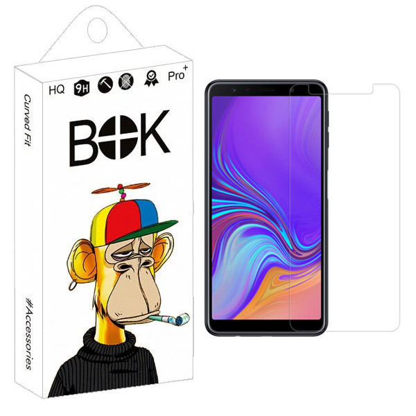 محافظ صفحه نمایش شیشه ای بوک مدل Lucid مناسب برای گوشی موبایل سامسونگ Galaxy A7 2018 / A750