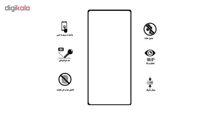 محافظ صفحه نمایش 5D هورس مدل FAG مناسب برای گوشی موبایل آنر 20 بسته 3 عددی