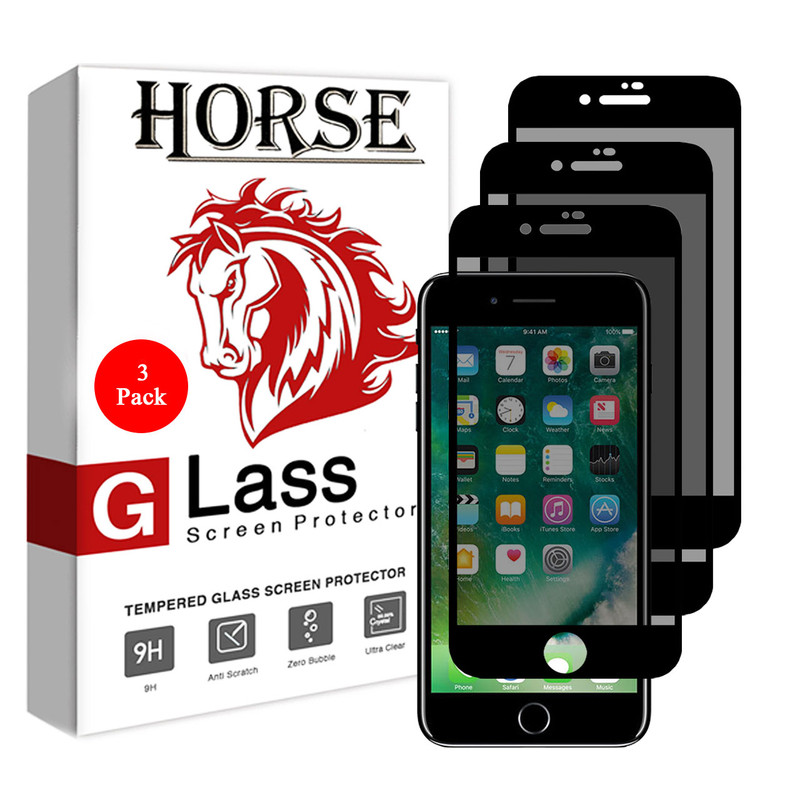 محافظ صفحه نمایش حریم شخصی هورس مدل SSP مناسب برای گوشی موبایل اپل iPhone 7 Plus بسته سه عددی
