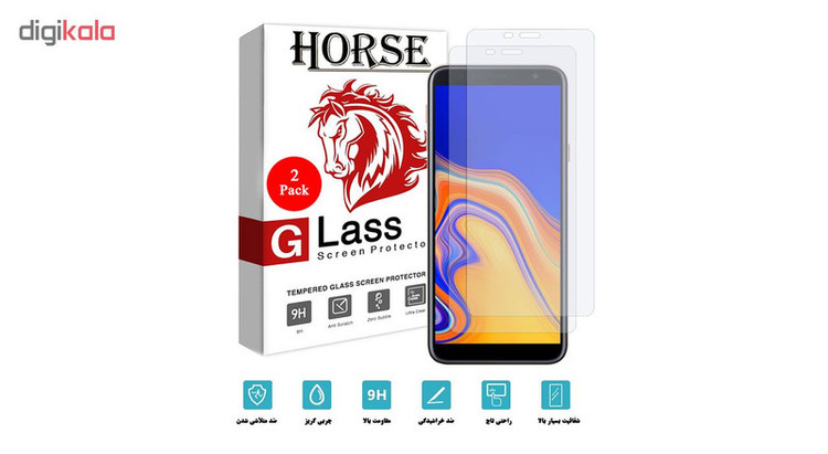 محافظ صفحه نمایش هورس مدل UCC مناسب برای گوشی موبایل سامسونگ Galaxy J4 Core بسته دو عددی