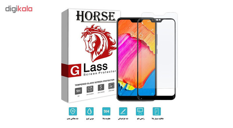 محافظ صفحه نمایش 5D هورس مدل FAG مناسب برای گوشی موبایل شیائومی Redmi 6 Pro مجموعه دو عددی