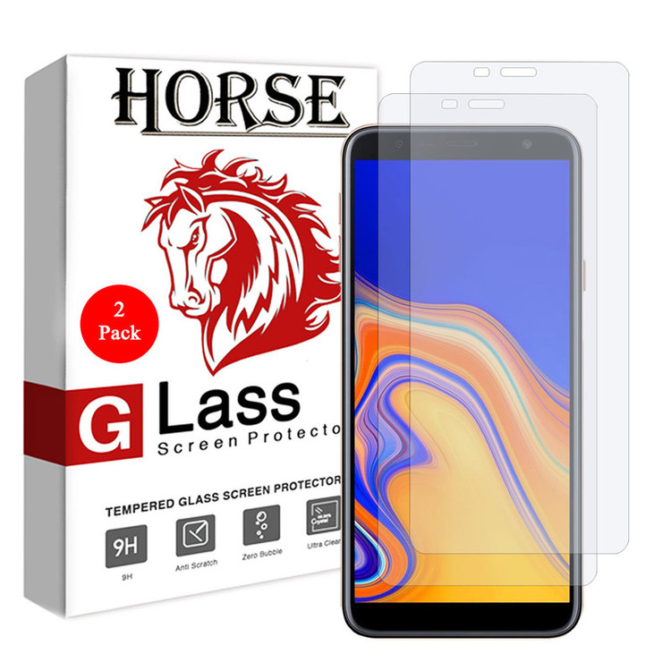 محافظ صفحه نمایش هورس مدل UCC مناسب برای گوشی موبایل سامسونگ Galaxy J4 plus 2018 بسته دو عددی