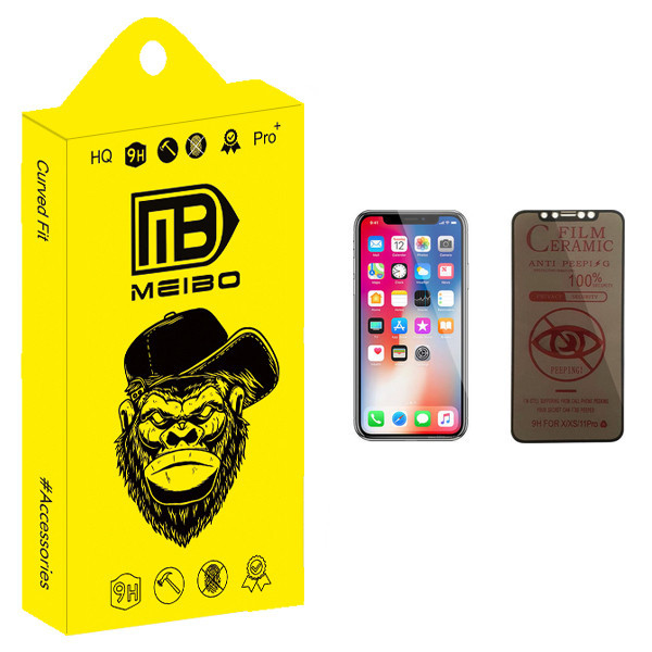محافظ صفحه نمایش حریم شخصی میبو مدل +HD مناسب برای گوشی موبایل اپل iPhone X
