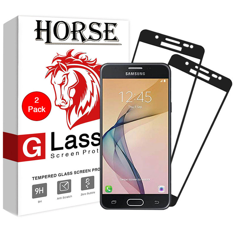 محافظ صفحه نمایش 5D هورس مدل FAG مناسب برای گوشی موبایل سامسونگ Galaxy J5 Prime بسته دو عددی