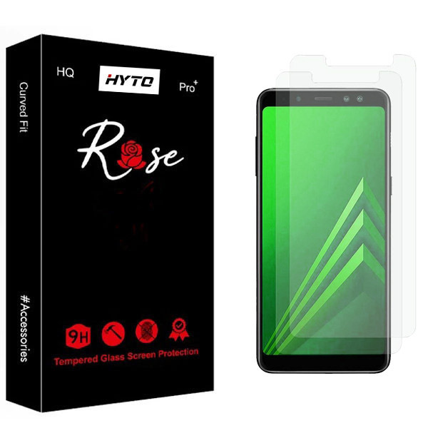 محافظ صفحه نمایش شیشه ای هیتو مدل Rose Glavers مناسب برای گوشی موبایل سامسونگ Galaxy A8 Plus 2018 بسته دو عددی