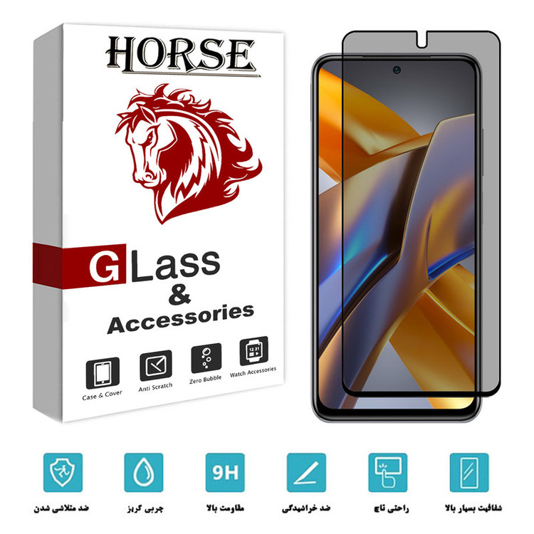 محافظ صفحه نمایش حریم شخصی هورس مدل PRV مناسب برای گوشی موبایل شیائومی Poco M5s