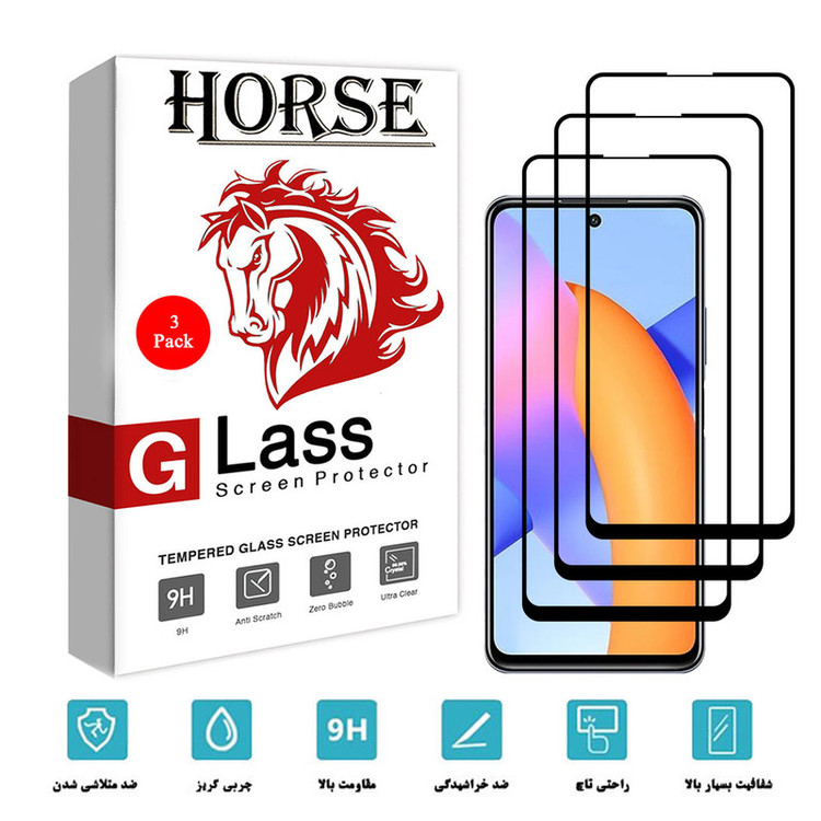 محافظ صفحه نمایش سرامیکی هورس مدل CRM مناسب برای گوشی موبایل آنر 10X Lite بسته سه عددی