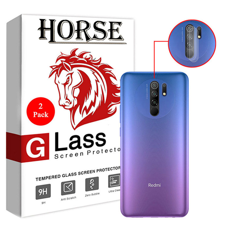 محافظ لنز دوربین هورس مدل UTF مناسب برای گوشی موبایل شیائومی Redmi 9 بسته دو عددی