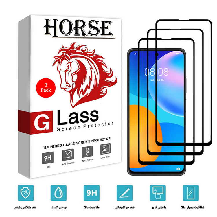 محافظ صفحه نمایش سرامیکی هورس مدل CRM مناسب برای گوشی موبایل هوآوی Y7a بسته سه عددی