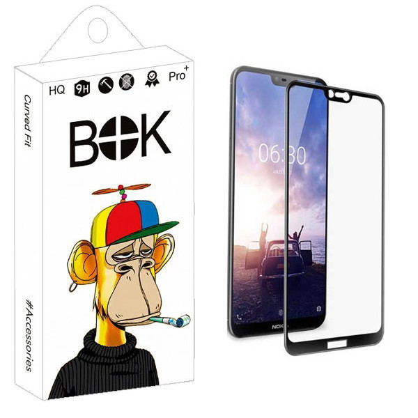 محافظ صفحه نمایش بوک مدل Thin Full مناسب برای گوشی موبایل نوکیا 6.1 Plus
