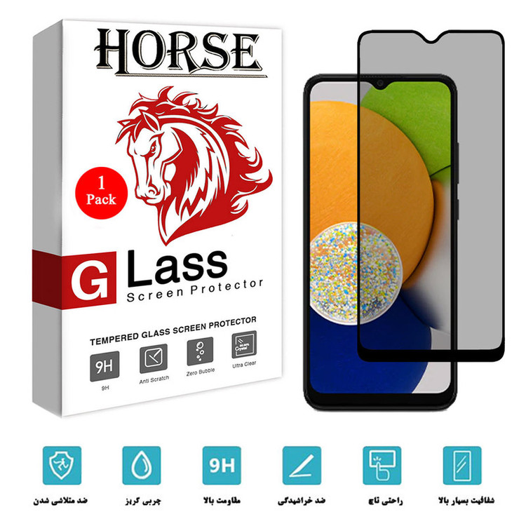 محافظ صفحه نمایش حریم شخصی هورس مدل PRV مناسب برای گوشی موبایل سامسونگ Galaxy A03