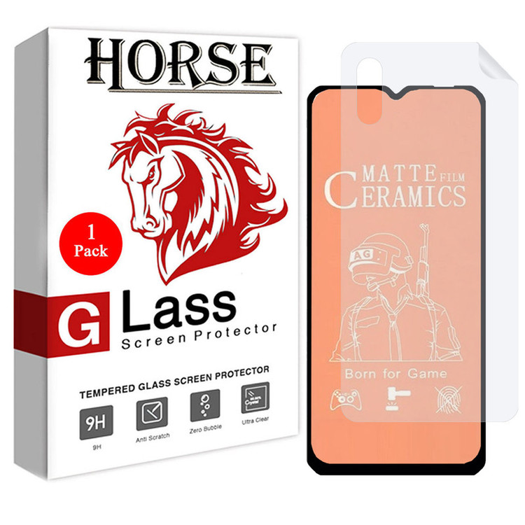 محافظ صفحه نمایش مات هورس مدل 2CMN مناسب برای گوشی موبایل شیائومی Redmi 9i Sport به همراه محافظ پشت گوشی