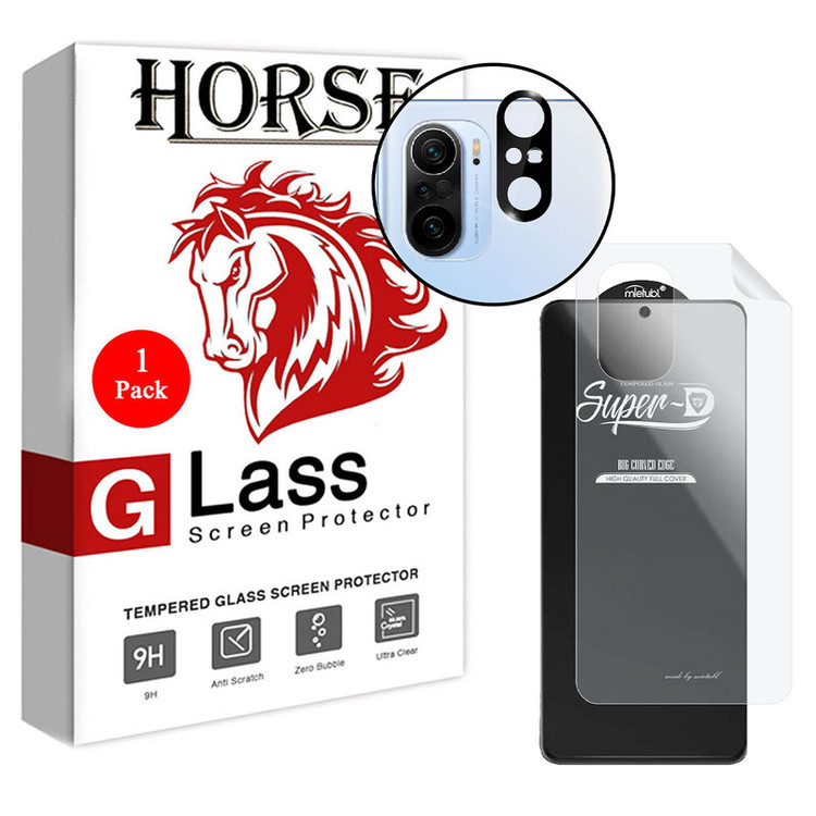 محافظ صفحه نمایش هورس مدل 3SNF-Glass مناسب برای گوشی موبایل شیائومی Mi 11i به همراه محافظ پشت گوشی و محافظ لنز دوربین